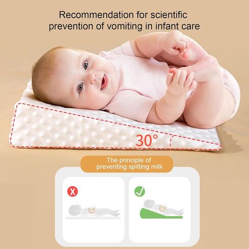 New Upgrade Soft and Cozy Вaby Wedge Pillow，Anti-Spitting Milk Pillow，Вaby Slope Pillow White in Saudi Arabia
