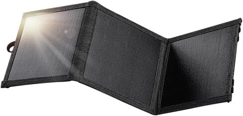 لوحة شمسية قابلة للطي بقدرة 15 وات، شاحن لوحة شمسية أحادية البلورية عالي الكفاءة مع منافذ USB وUSB-C، مقاومة للماء IP65، متوافقة مع الهواتف الذكية، وأجهزة iPad، والمراوح الصغيرة in Kuwait