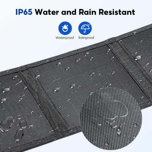 لوحة شمسية قابلة للطي بقدرة 15 وات، شاحن لوحة شمسية أحادية البلورية عالي الكفاءة مع منافذ USB وUSB-C، مقاومة للماء IP65، متوافقة مع الهواتف الذكية، وأجهزة iPad، والمراوح الصغيرة in Kuwait