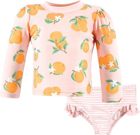 Hudson Baby Unisex Baby Swim Rashguard Set, Citrus Orange, 4T in Saudi Arabia