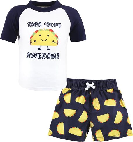 Hudson Baby Unisex Baby Swim Rashguard Set, Taco, 3T in Saudi Arabia
