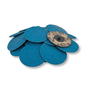 VSM Actirox Top-Sized Ceramic Quick-Change Disc, 3", 36 Grit, Type R, Tear-Resistant Polyester Backing, Coarse Grade, Pack of 25 Durable Abrasive Discs, Hand-Held Machine Compatible