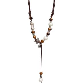 Boho Y Necklace, Long pendant Necklace, Beaded Sweater Chain for Women, Fashion Jewelry Necklace