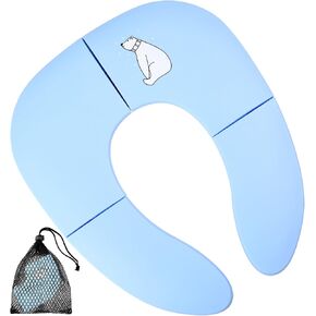 Foldable Potty Seat for Toddler, Travel Potty Seat for Toddler, Foldable Toddler Toilet Seats, Travel Toilet Seat for Toddlers, Non Slip Suction Cups Portable Potty Training Seat for Kids Boys Girls
