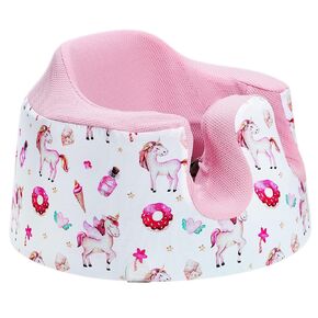 Seat Cover Compatible with Bumbo Seat & Nuby Seat, Baby Floor Seat Cover for Boys Girls, Upgrade Cooling Fabric, Extra Soft Breathable, New Designed, Anti-Slip, Cover Only, Blue Dinosaur