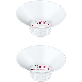 Flange Insert 2PCS 15mm Compatible with Momcozy M9/M6/M5/S12 Pro/S9 Pro/S12/S9,Spectra/Medela/Elvie/Bellababy/TSRETE/AWESMOM/Lansinoh Breast Pump 24mm Shields/Flanges