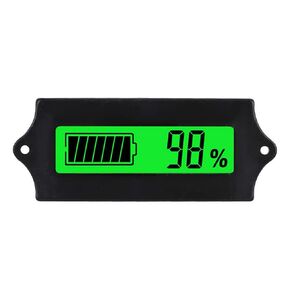 Battery Capacity Voltage Meter,12-84V GY-6G Battery Power LCD Digital Display Voltage Meter Voltmeter Waterproof Battery Capacity Monitor with Light Alarm (Blue)