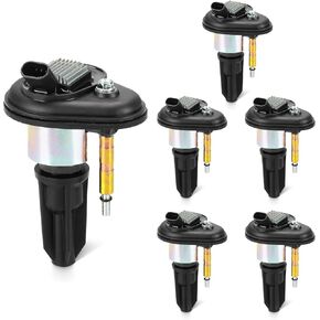 Set of 5 Ignition Coils Pack 5 Iridum Spark Plugs Compatible with 04-06 GMC Canyon, 02-05 Envoy, 04-06 Chevy Colorado, 06 Isuzu i-280 i-350, 05-09 Saab 9-7, 04-05 Buick Rainier Replace UF303 C1395