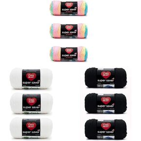 RED HEART Super Saver Yarn, 5 ounces, Bright Stripe