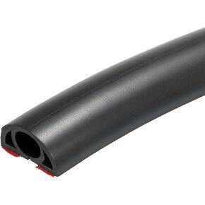 MECCANIXITY 3.9ft Floor Cord Cover PVC Cable Protector 0.5"Wx0.3"H Cable Management Grey
