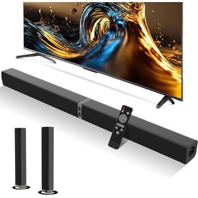 MZEIBO TV Sound Bar, 50W Bluetooth 5.0 Sound Bars for Smart TV, Surround Sound System with Powerful Bass, Home Theater Speakers with ARC/Optical/AUX, TV Speakers Soundbars with Split Design in Kuwait