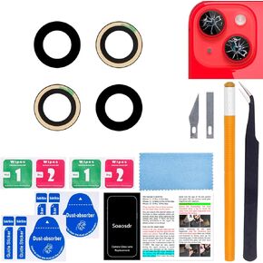 Original Back Rear Camera Lens Glass Replacement for iPhone 14 6.1 inch and iPhone 14 Plus 6.7 inch with pre-Installed Adhesive+Reparing Toolkit+Installation Manual