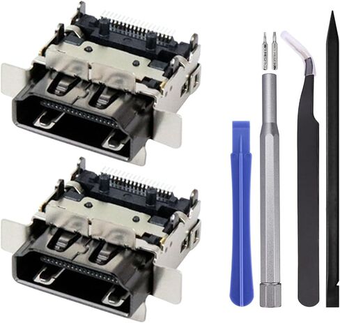 2 حزمة استبدال منفذ HDMI لسلسلة Xbox S عرض مقبس جاك موصل استبدال لوحدة التحكم XSS، جودة OEM الأصلية مع أدوات M1097399 in Kuwait