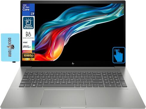 HP Newest Envy 17t-Laptop 17.3 بوصة تعمل باللمس FHD IPS (14-Core Intel i7-13700H، 64 جيجابايت ذاكرة الوصول العشوائي، 2 تيرابايت PCIe SSD، Intel Iris Xe، Backlit KYB، 2 Thunderbolt 4، WiFi 6E، BT 5.3، Win 11 Pro) حزمة مع /DKZ المحور in Kuwait