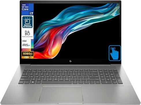 HP Newest Envy 17t-Laptop 17.3 بوصة تعمل باللمس FHD IPS (14-Core Intel i7-13700H، 64 جيجابايت ذاكرة الوصول العشوائي، 2 تيرابايت PCIe SSD، Intel Iris Xe، Backlit KYB، 2 Thunderbolt 4، WiFi 6E، BT 5.3، Win 11 Pro) حزمة مع /DKZ المحور in Kuwait