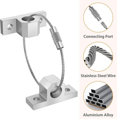 Furniture Anchors, 12 Pack Anti Tip Furniture Anchors for Baby Proofing kit, Toddler Safety Furniture Wall Anchor, Earthquake Straps for Cabinets Dresser in Saudi Arabia