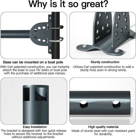 Starlink Generation 3 Pivot Roof Mount Kit – Compatible with Gen3/V3 Starlink Standard Dish, Outdoor Roof Mount, Antenna Mast Pipe Mounting Kit (Pivot Mount GEN 3) in Kuwait