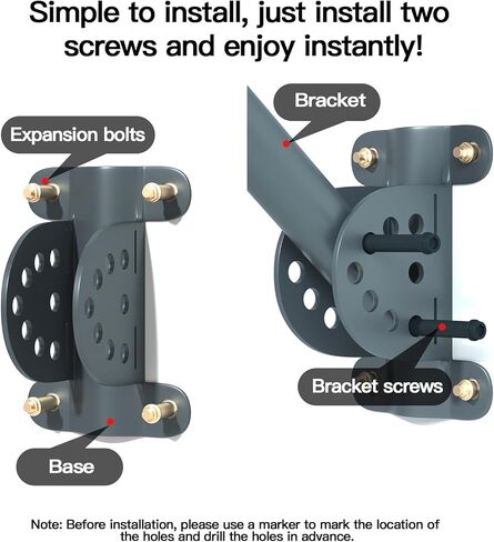 Starlink Generation 3 Pivot Roof Mount Kit – Compatible with Gen3/V3 Starlink Standard Dish, Outdoor Roof Mount, Antenna Mast Pipe Mounting Kit (Pivot Mount GEN 3) in Kuwait