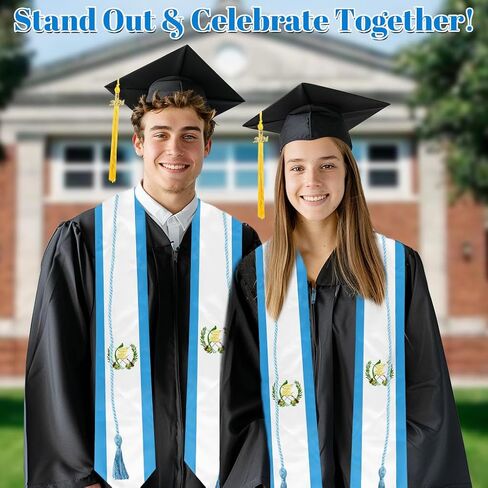 National Flag Graduation Stole Class of 2024, Flag Graduation Sash Gift, Stoles for Graduation 2024 72" in Saudi Arabia