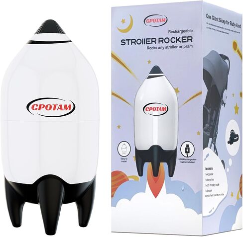 Baby Stroller Rocker Rechargeable, Portable Baby Sleep Aid Gently Rocks Any Stroller or Buggy, Adjustable Speed, Fits All Pushchairs, Prams, Stroller to Create a Baby Bouncer in Saudi Arabia