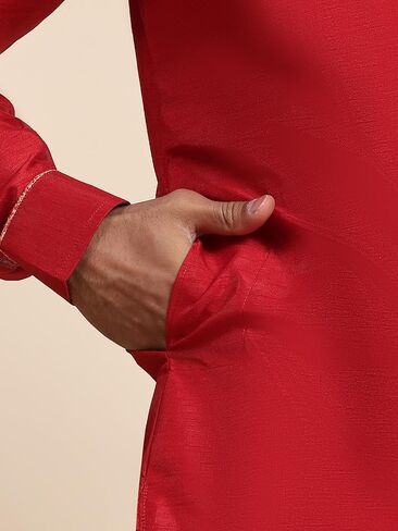 طقم بيجامة كورتا حرير للرجال مع سترة نهرو ملابس عرقية هندية (صدرية) (C-102) in Kuwait