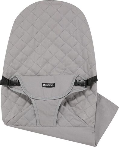 iGRATENS Fabric Seat for Bouncer - Cover for Baby Bjorn Bouncer Balance Soft & Bliss, 100% Cotton, Skin -Friendly, Machine Washable, Light Grey in Saudi Arabia