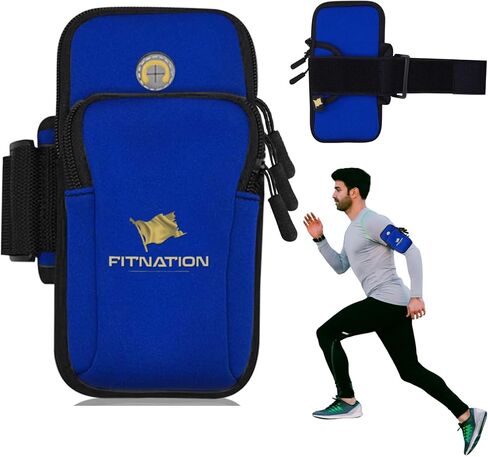 Water Resistant Cell Phone Armband Running Pouch for for iPhone 11/12/13/14 Pro Max, Samsung Galaxy S23/S22/S21/S20/Z Fold/Note, Huawei, Xiaomi, OnePlus & More (up to 7") Adjustable Strap & Pocket in Saudi Arabia