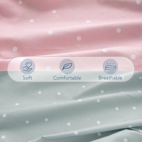 غطاء وسادة تغيير الحفاضات للأولاد والبنات 4 عبوات، ملاءات غطاء طاولة تغيير ملائمة للأطفال، ناعمة قابلة للتنفس لطاولة تغيير الحفاضات مقاس 81.28 سم × 40.64 سم، ملاءات سرير محايدة - نقاط وردية ورمادية in Kuwait