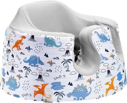 Seat Cover Compatible with Bumbo Seat & Nuby Seat, Baby Floor Seat Cover for Boys Girls, Upgrade Cooling Fabric, Extra Soft Breathable, New Designed, Anti-Slip, Cover Only, Blue Dinosaur in Saudi Arabia