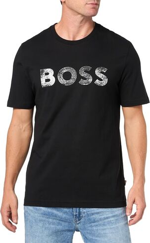 BOSS Men's Printed Cotton Short Sleeve T-Shirt in Saudi Arabia