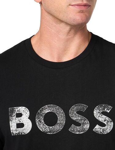BOSS Men's Printed Cotton Short Sleeve T-Shirt in Saudi Arabia