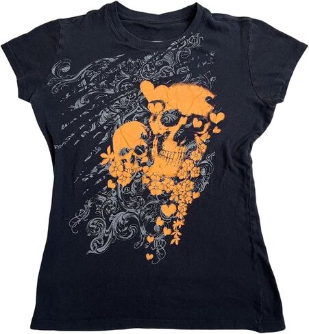 Women Y2K Graphic T-Shirts Summer Short Sleeve Punk Gothic Tee Tops Vintage 90s Aesthetic Emo Clothes Streetwear in Saudi Arabia