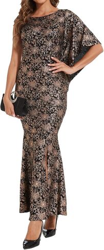 Womens Off Shoulder Formal Dresses Sparkly Gorgeous Golden Silk Embroidery Gowns and Evening Party Long Dress with Split in Saudi Arabia