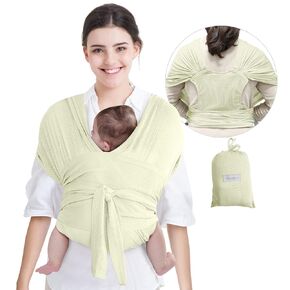 Baby Wrap Carrier,Adjustable Baby Carrier Newborn to Toddler Original Stretchy Infant Sling, Good for Newborn Babies and Children (Grey)