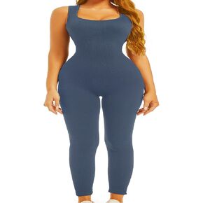 Sliot Unitard Jumpsuits for Women Tummy Control Long Bodysuits for Women Full Length Yoga Full Body Suit Compression Jumpsuit in Kuwait