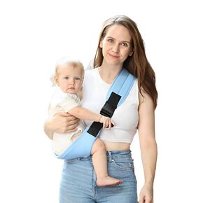 Baby Sling Carrier Newborn to Toddler,Ergonomic Sling Carrier with Adjustable Strap,Lightweight,Portable,Breathable,Soft Padding,Baby Hip Seat Carrier 7-45 Lbs,Grey