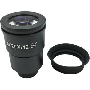 WF20X/12mm Stereo Microscope Eyepiece Professional High Eye Point Wide Angle Eyepiece Mounting Size 30mm Accessory with Rubber eyecup
