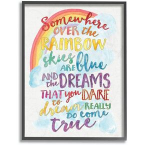Stupell Industries Somewhere Rainbow Wall Art, 11x14, Multi-Color