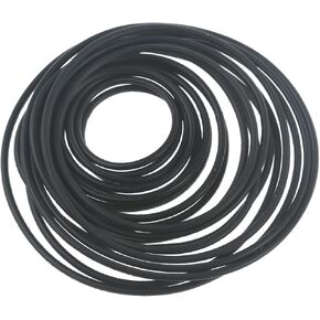 20 Pcs Black Recorder Rubber Belts 1.5mm Round Cassette Recorder Repair Maintenance Belt Video Accessories Cassette Belt Replacement Round Tape Decks CD for Tape Players