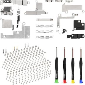 for iPhone 8 / SE 2nd Generation 2020 Inner Parts Complete Screws Set and Full Internal Metal Bracket Replacement Kit for iPhone SE 3rd 2022 Metal Plate Cover Bottom Small Screw Screwdriver