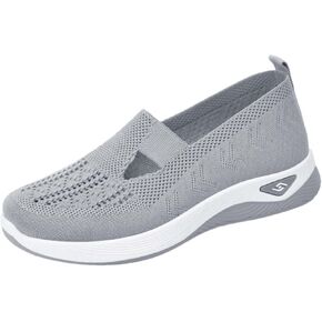 Women's woven orthopedic breathable soft shoes arch support, diabetes foam shoes walking anti-skid sports shoes