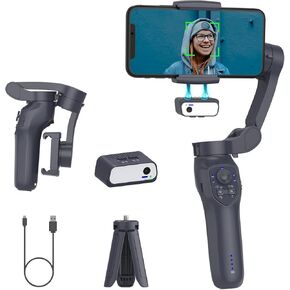 L7C Pro KIT، مثبت انحراف لـ TikTokers/Youtuber، انحراف للهاتف المحمول مع تتبع نشط بالذكاء الاصطناعي المغناطيسي، مثبت هاتف قابل للطي لتسجيل الفيديو، لهواتف iPhone وAndroid، مجموعة مدونات الفيديو in Kuwait