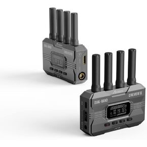 Accsoon CineView SE Wireless Video Transmitter Receiver, 2.4GHz+5GHz Dual-Band Video SDI HDMI Transmission System for Live Streaming, 1200ft/350m Range&0.05s Latency 1080P60fps Video, 4 App Monitoring