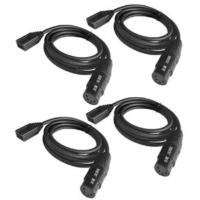 Replaceable Headset Cable for Clear-Com 110(5ft), XLR Connector Microphone Headphone Cord for Clear-Com CC-300-X4 CC-110-X4 CC-220-X4 CC-400 Headsets, 4 Pin XLR Female Adapter Headphone Wire(4 Pack)