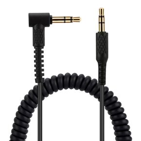 UNCLE LIGHT Replacement Audio Cable for Marshall Headphones, Compatible with Monitor Major 2 II Major 3 III Major 4 IV Mid Headphones 3.5mm Male Stereo Jack Cord, 1.2 Meters, No Inline Control, Black