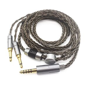 Youkamoo 4.4mm Balanced Headphone Cable Compatible for AH-D600, AH-D7200, AH-D7100, Focal Elear Headphones Silver Plated Replacement Audio Upgrade Cable