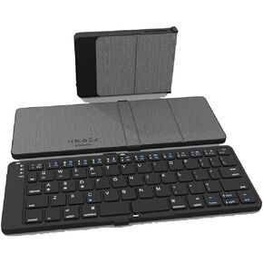 JOMAA Multi-Device Bt Wireless Silent foldable keyboard small Wireless keyboard Portable Folding Keyboard Rechargeable Keyboard for IOS Windows