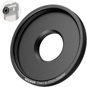 NEEWER 17mm to 37mm & 58mm Lens Filter Adapter Ring, Compatible with Beastgrip 37mm Lenses 58mm Filters 15 Pro Max S24 Ultra Phone Cage Rig Stabilizer for Video Recording, PA062