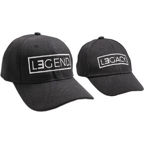Legend & Legacy Matching Black Flatbill and Traditional Baseball Hats with Adjustable Snapback in Saudi Arabia