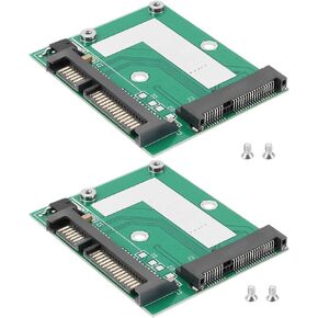 2pcs mSATA to SATA 3.0 SSD Adapter Card Mini PCI-E SSDs Adapter Card SSD to 2.5in SATA Adapter Card with Screw for Notebook Laptop DVD Player